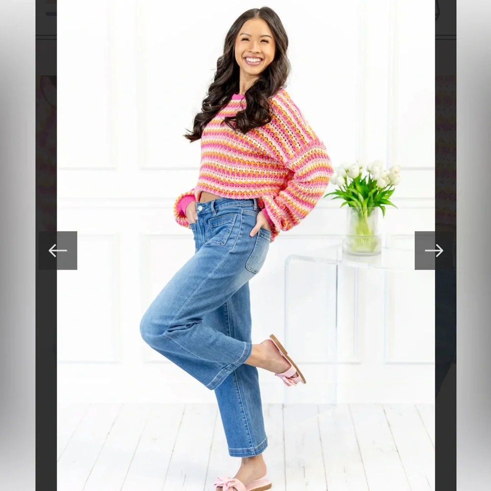 Mica wide Awake patch pocket cropped jeans - Picture 3 of 10